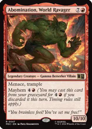 Abomination, World Ravager (MSC-047) - Commander: Marvel Super Heroes