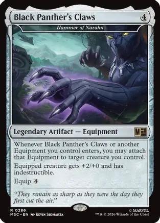 Black Panther's Claws - Hammer of Nazahn (Surge Foil) (MSC-286) - Commander: Marvel Super Heroes Foil