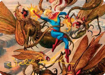Captain Marvel, Apex Avenger Art Card (Gold-Stamped Signature) (AAMSH-036) - Art Series: Marvel Super Heroes