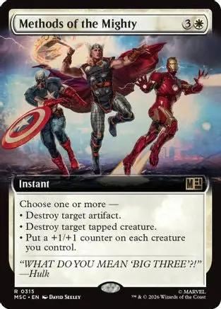 Methods of the Mighty (Extended Art) (MSC-315) - Commander: Marvel Super Heroes Foil