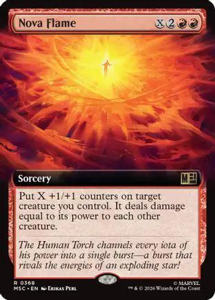 Nova Flame (Extended Art) (MSC-368) - Commander: Marvel Super Heroes Foil