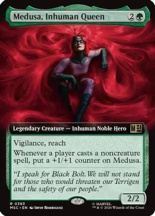 Medusa, Inhuman Queen (Extended Art) (MSC-383) - Commander: Marvel Super Heroes Foil