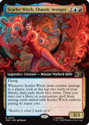 Scarlet Witch, Chaotic Avenger (Extended Art) (MSC-414) - Commander: Marvel Super Heroes Foil