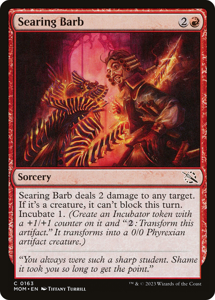 Searing Barb (MOM-163) - March of the Machine Foil