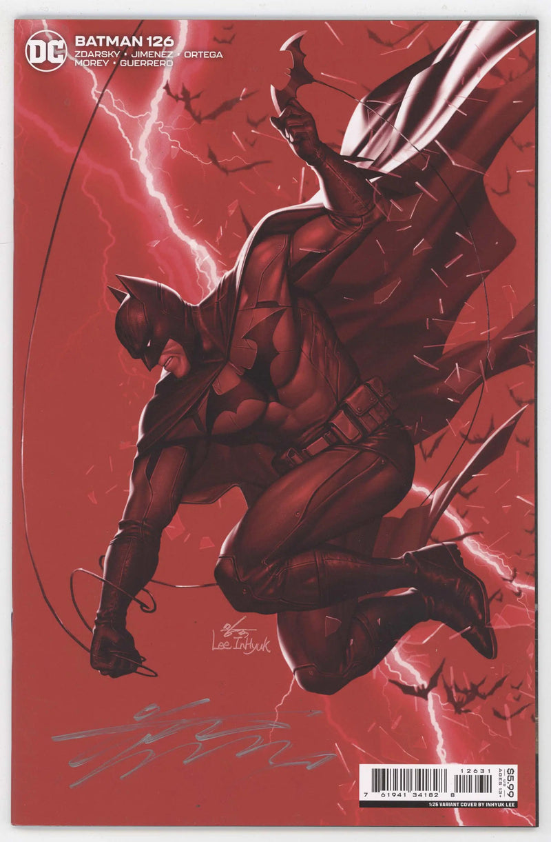 Batman #126 E 1:25 Card Stock Variant Cover D Signed by Inhyuk Lee COA DC