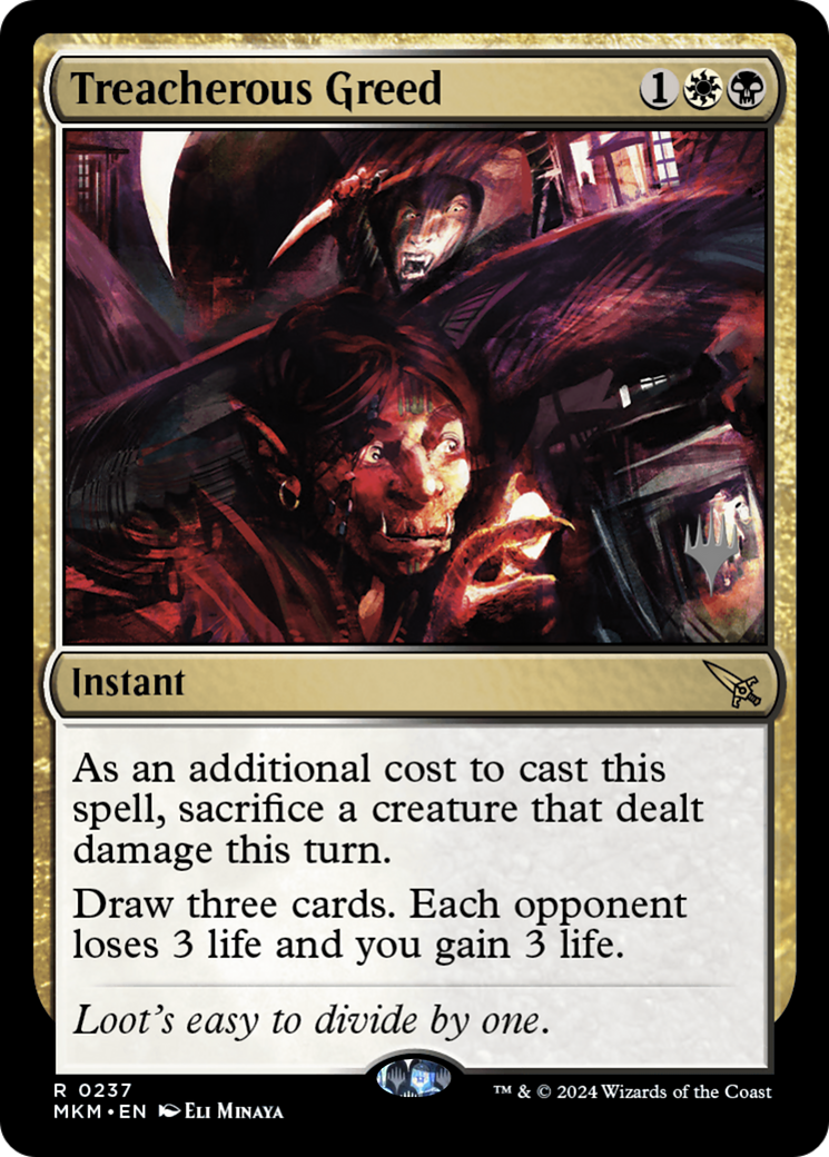 Treacherous Greed (PPMKM-237) - Murders at Karlov Manor Promos