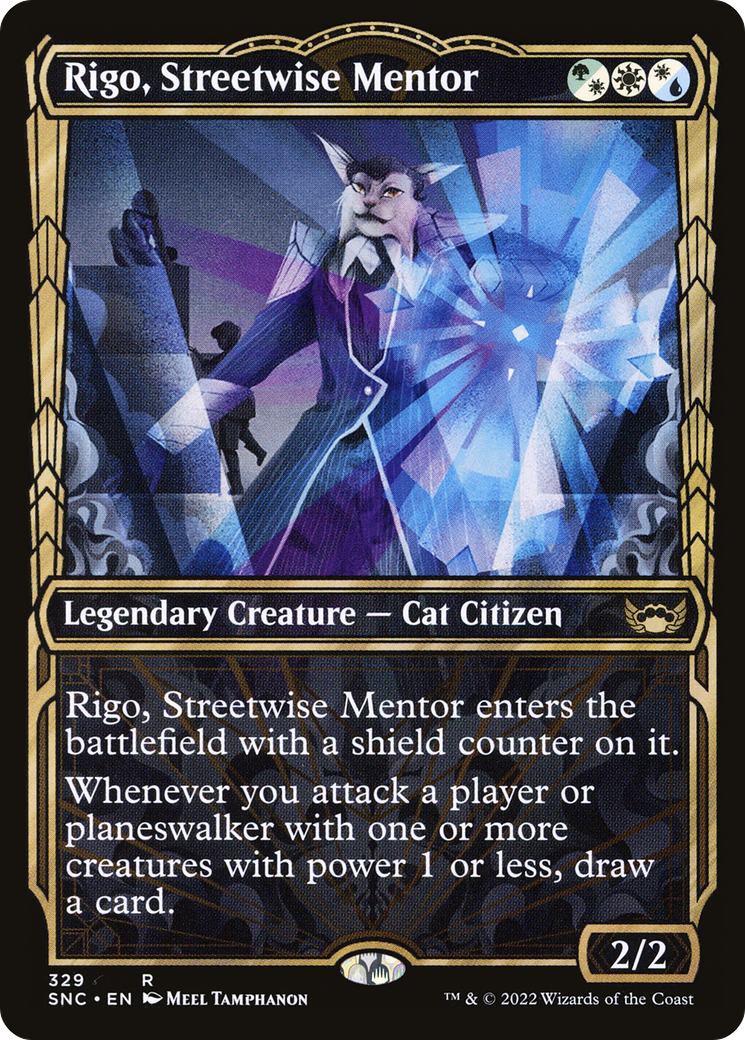 Rigo, Streetwise Mentor (SNC-329) - Streets of New Capenna: (Showcase) Foil