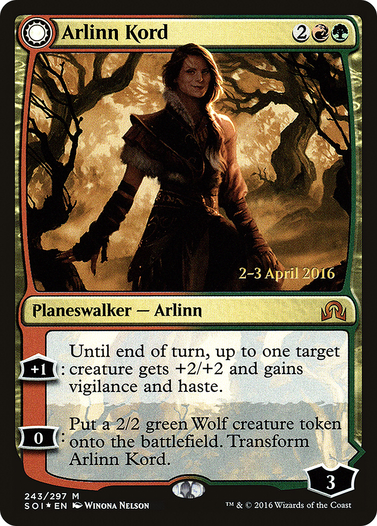 Arlinn Kord // Arlinn, Embraced by the Moon (PRE-243S) - Shadows over Innistrad Promos: (Double Faced Transform) Foil