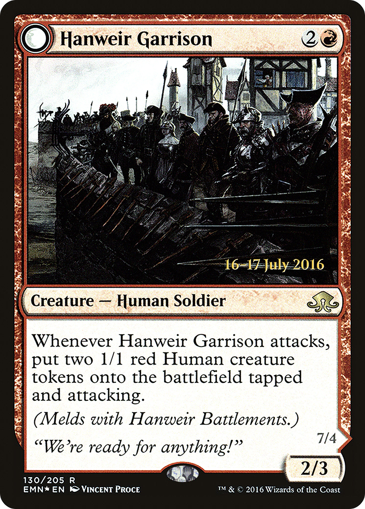 Hanweir Garrison (PRE-130AS) - Eldritch Moon Promos: (mooneldrazidfc) Foil