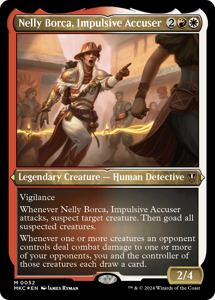 Nelly Borca, Impulsive Accuser (MKC-052) - Murders at Karlov Manor Commander Foil