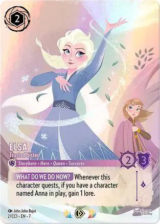 Elsa - Trusted Sister (2) - Disney Lorcana Promo Cards Holofoil