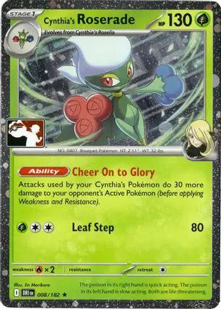 Cynthia's Roserade (Cosmos Holo) 008/182 - Prize Pack Series Cards Holofoil