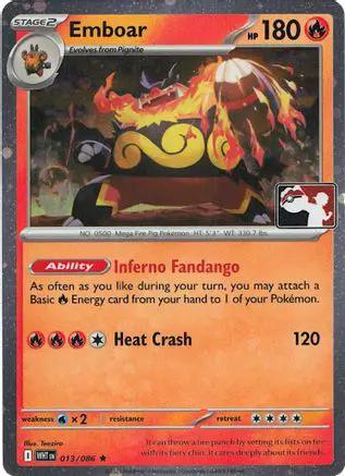 Emboar (Cosmos Holo) 013/086 - Prize Pack Series Cards Holofoil