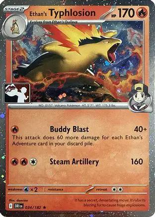 Ethan's Typhlosion (Cosmos Holo) 034/182 - Prize Pack Series Cards Holofoil