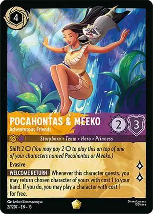 Pocahontas & Meeko - Adventurous Friends (27/204) - Attack of the Vine Cold Foil