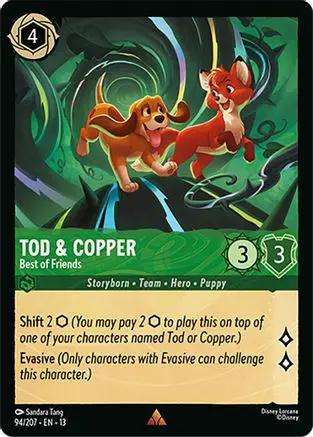 Tod & Copper - Best of Friends (94/204) - Attack of the Vine Cold Foil