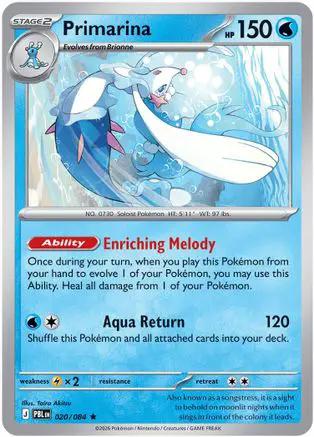 Primarina 020/084 - ME05 Pitch Black Reverse Holofoil