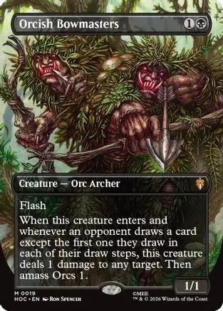 Orcish Bowmasters (Borderless) (HOC-019) - The Hobbit: Eternal-Legal Foil