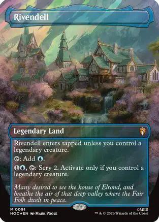 Rivendell (Borderless) (Surge Foil) (HOC-091) - The Hobbit: Eternal-Legal Foil