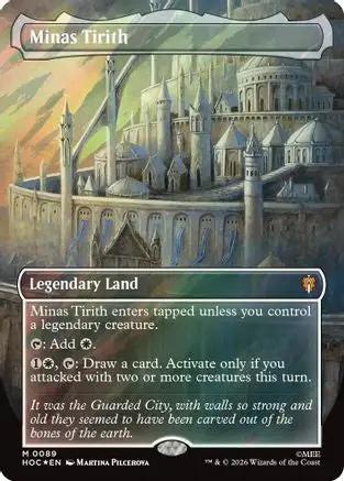 Minas Tirith (Borderless) (Surge Foil) (HOC-089) - The Hobbit: Eternal-Legal Foil