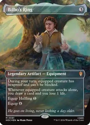 Bilbo's Ring (Borderless) (Surge Foil) (HOC-081) - The Hobbit: Eternal-Legal Foil