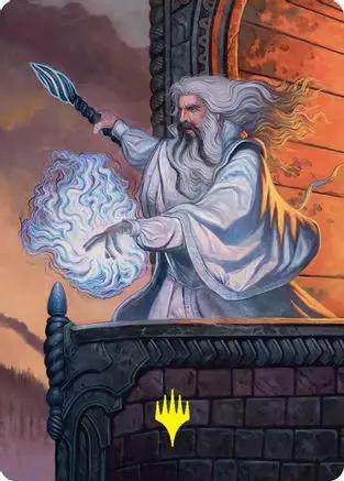 Saruman of Many Colors Art Card (Gold-Stamped) (ASHOB-035) - Art Series: The Hobbit