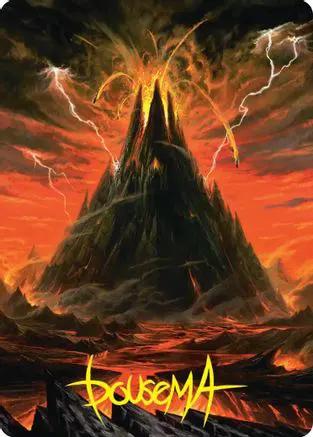 Mount Doom Art Card (Gold-Stamped Signature) (ASHOB-039) - Art Series: The Hobbit