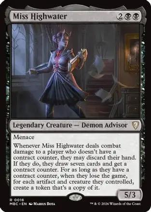 Miss Highwater (-016) - Mystery Booster Commander Edition Foil