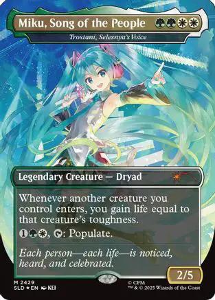 Miku, Song of the People - Trostani, Selesnya's Voice (SLD-2429) - Secret Lair Drop Series Foil