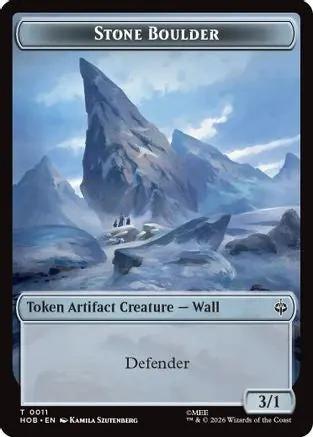 Stone Boulder // Bear Double-Sided Token (HOB-11 // 7) - The Hobbit