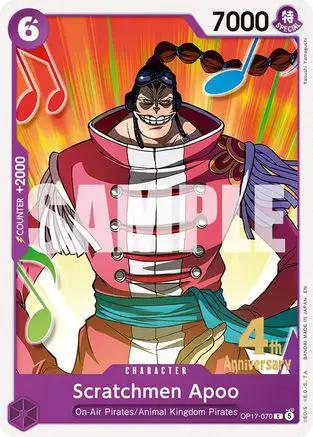 Scratchmen Apoo (OP17-070) - The World's Strongest Warriors Release Event Cards