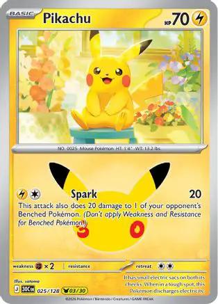 Pikachu 025/128 - ME 30th Celebration Holofoil