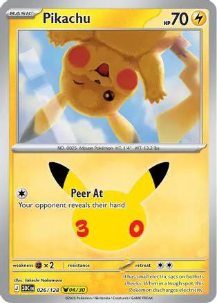 Pikachu 026/128 - ME 30th Celebration Holofoil