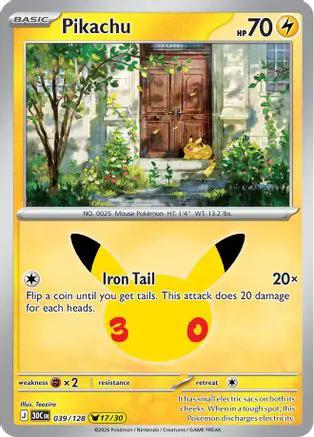 Pikachu 039/128 - ME 30th Celebration Holofoil