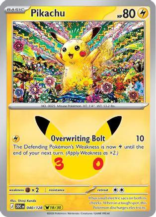 Pikachu 040/128 - ME 30th Celebration Holofoil