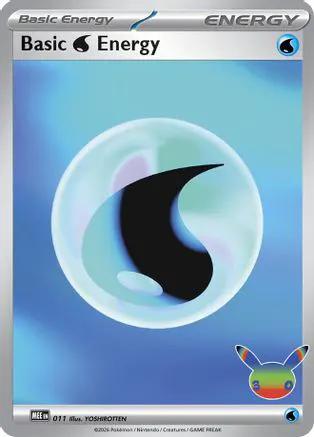 Basic Water Energy (30th Celebration) 011 - MEE Mega Evolution Energies Holofoil