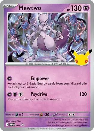 Mewtwo (30th Celebration) 104 - ME Mega Evolution Promo Holofoil