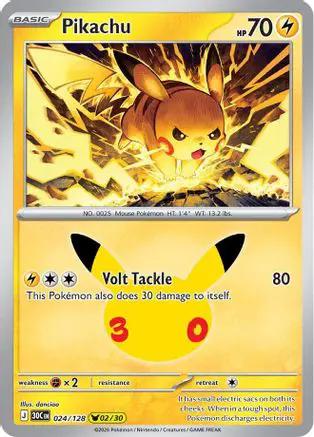 Pikachu 024/128 - ME 30th Celebration Holofoil