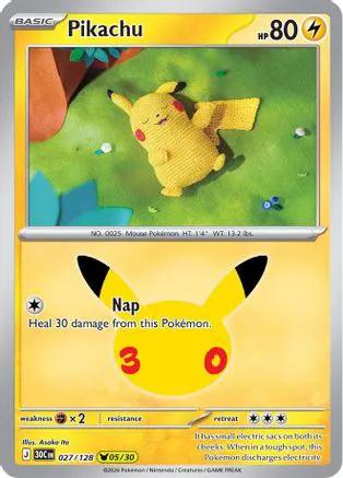 Pikachu 027/128 - ME 30th Celebration Holofoil