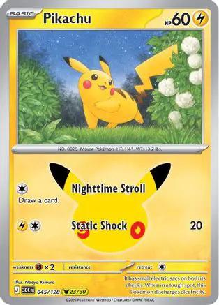 Pikachu 045/128 - ME 30th Celebration Holofoil