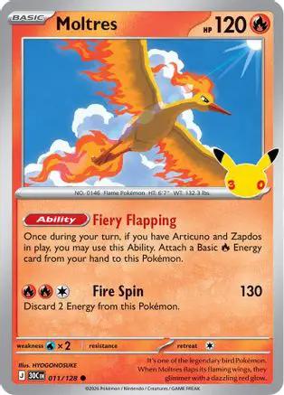 Moltres 011/128 - ME 30th Celebration Holofoil