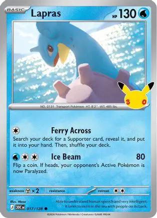 Lapras 017/128 - ME 30th Celebration Holofoil