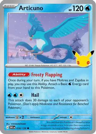 Articuno 018/128 - ME 30th Celebration Holofoil