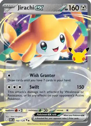 Jirachi ex 102/128 - ME 30th Celebration Holofoil