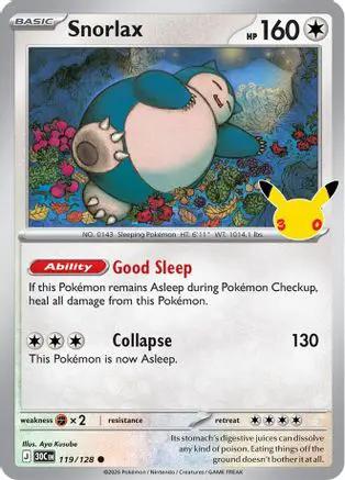 Snorlax 119/null - ME 30th Celebration Holofoil