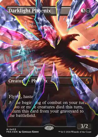 Darklight Phoenix (Borderless) (Facet Foil) (0453) (FRA-453) - Reality Fracture Foil