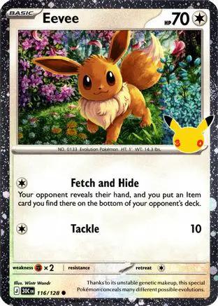 Eevee (30th Celebration) 116/128 - Blister Exclusives Holofoil