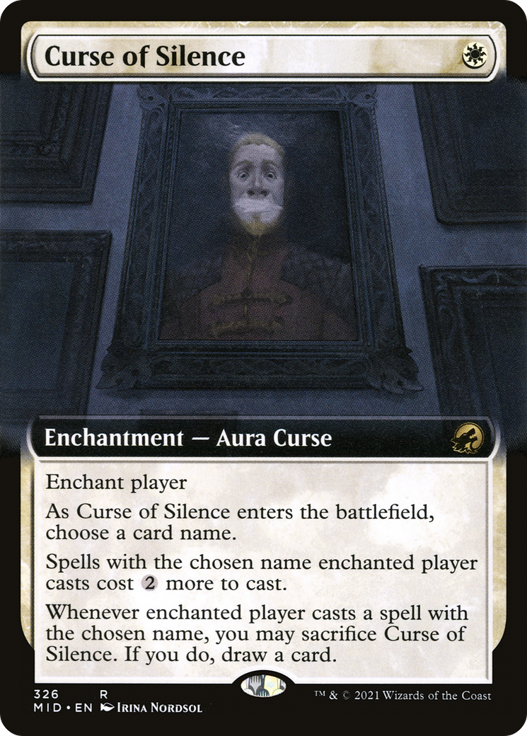 Curse of Silence (MID-326) - Innistrad: Midnight Hunt: (Extended Art)