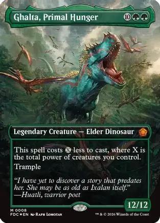 Ghalta, Primal Hunger (Borderless) (FDC-008) - Commander: Foundations Foil