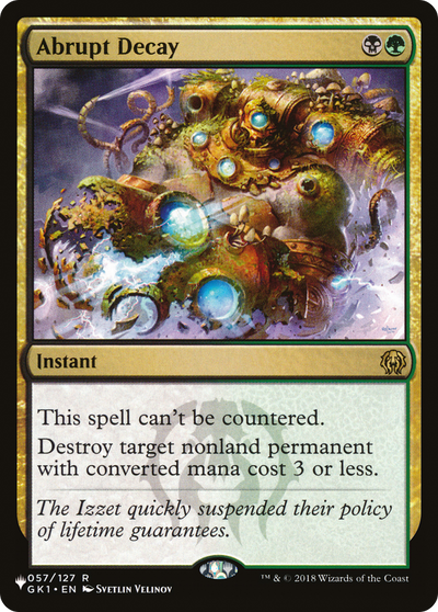 Abrupt Decay (LIST-GK1-57) - The List